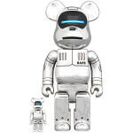 Дизайнерские игрушки BE@RBRICK x /HajimeSorayama 400%100% x BAPE BABY MILO 7cm/28cm, 2438235-609126940