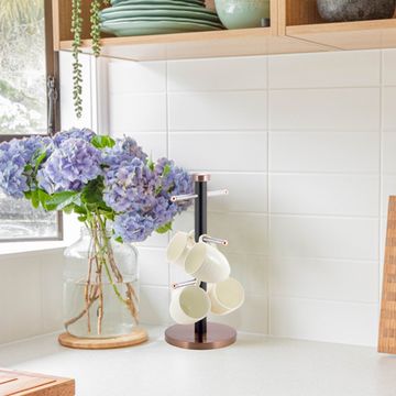 Стойка для чашек из нержавеющей стали Kamille KM-0183A (медная) d15х34,5 см.