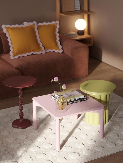 Столик кофейный saga, 60х60 см, розовый