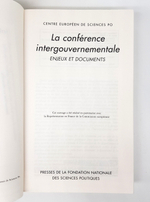 "La conférence intergouvernementale enjeux et documents"