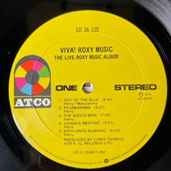 Винтажная виниловая пластинка LP Roxy Music, Viva, Roxy Music, The Live Roxy Music Album (США 1976)