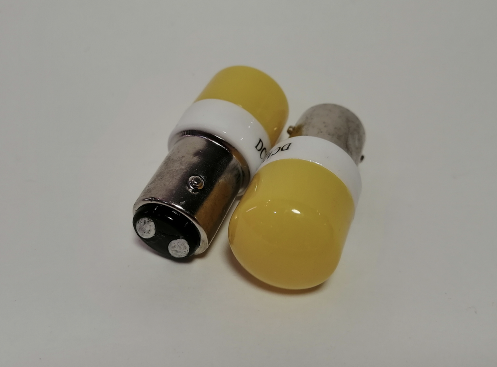P21/5W (Желтый) / Светодиодная лампа 1157 - P21/5W - BA15D, желтая, два контакта, 12-24V (за 1 шт.)