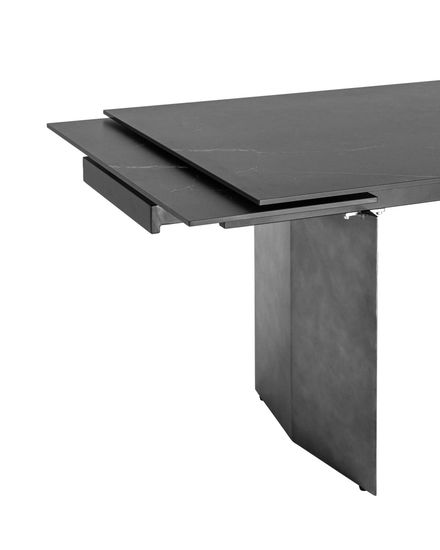Стол обеденный Stone раскладной 180-260*90 керамика темная