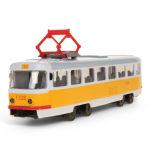 Модель ин. мет. "Трамвай" 30см, свет, звук, открыв. двери, коробка X600-H36002-R (Технопарк)