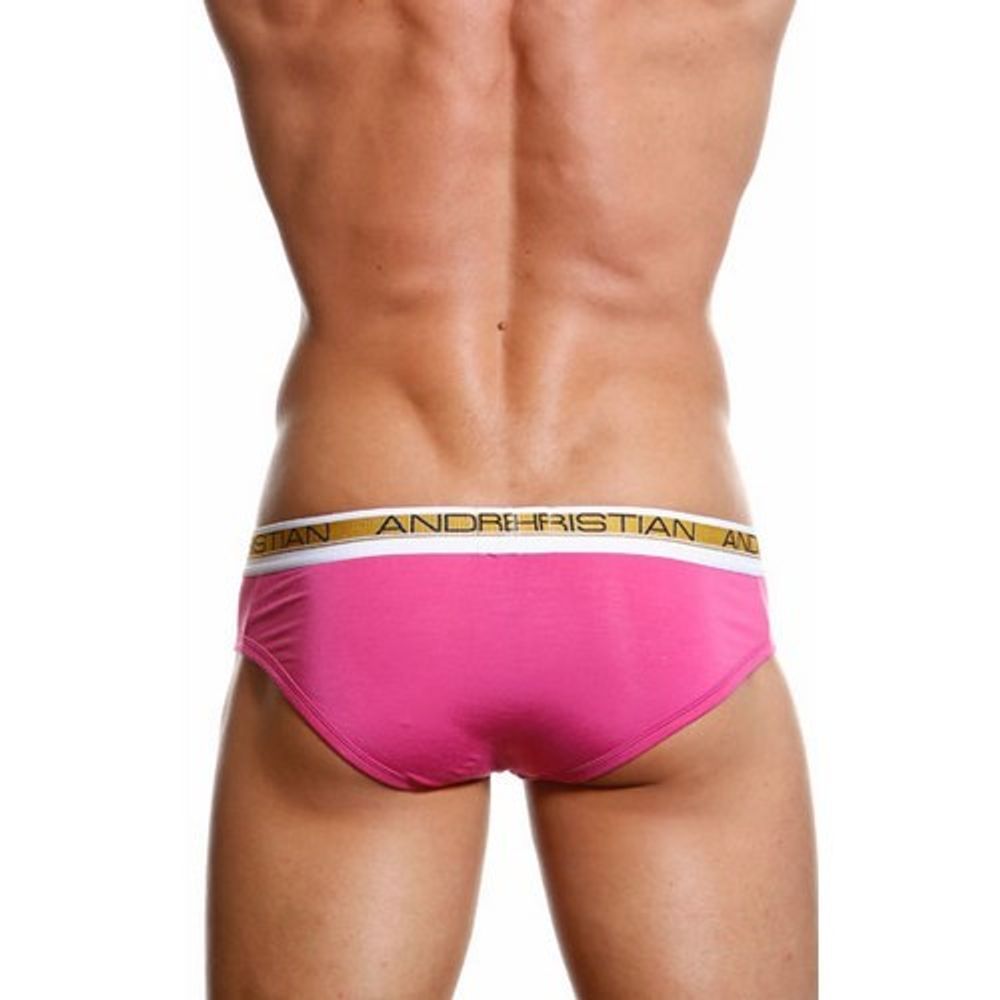 Мужские трусы брифы розовые Andrew Christian Slim Focus Brief Fuchsia 5079