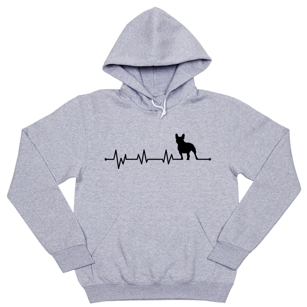 Толстовка "Французский бульдог - сердечный ритм"