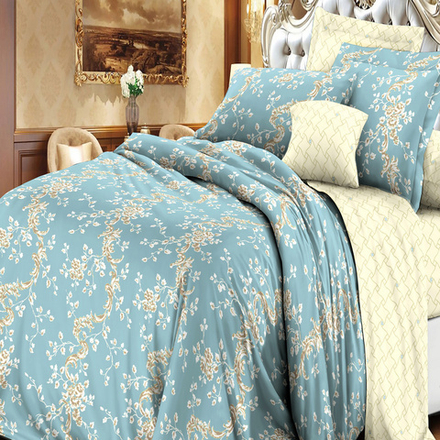 Комплект постельного белья "РУ. ИВТЕКС" дизайн: А-112, сатин, 100% хлопок. Пододеяльник на молнии!!!