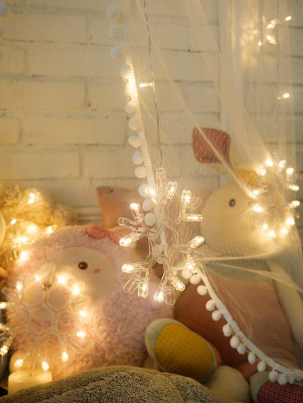 Гирлянда Бахрома &quot;Звезды и Снежинки&quot; 2,5*1м 38240