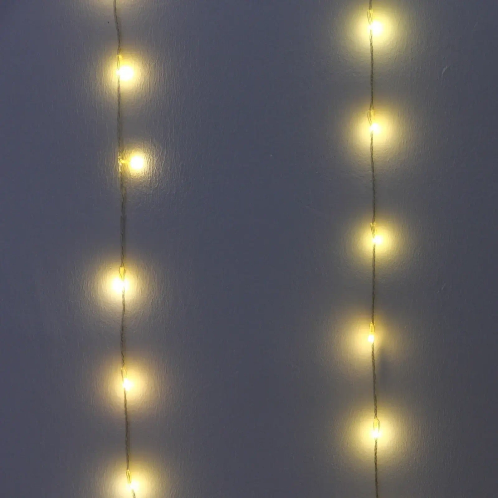 Гирлянда для дома ЗАНАВЕС «Bright light» Водопад 3м*3м 240 ламп LED, IP-20, 8 режимов. Теплый белый (возможность соединения)