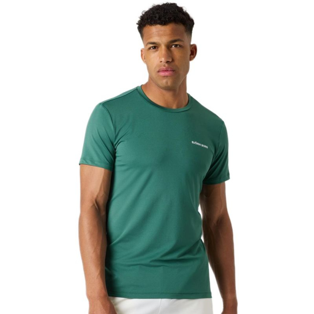 Мужская теннисная футболка Björn Borg Graphic - mallard green