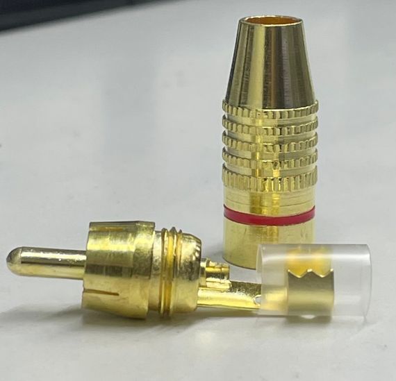 Штекер RCA 7-0222 GOLD RED