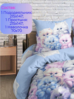 Постельное белье 1 5 спальное, бязь, 100% хлопок, 1 наволочка 70х70