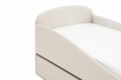 Детская мягкая кровать с ящиком Бельмарко Letmo ванильный велюр