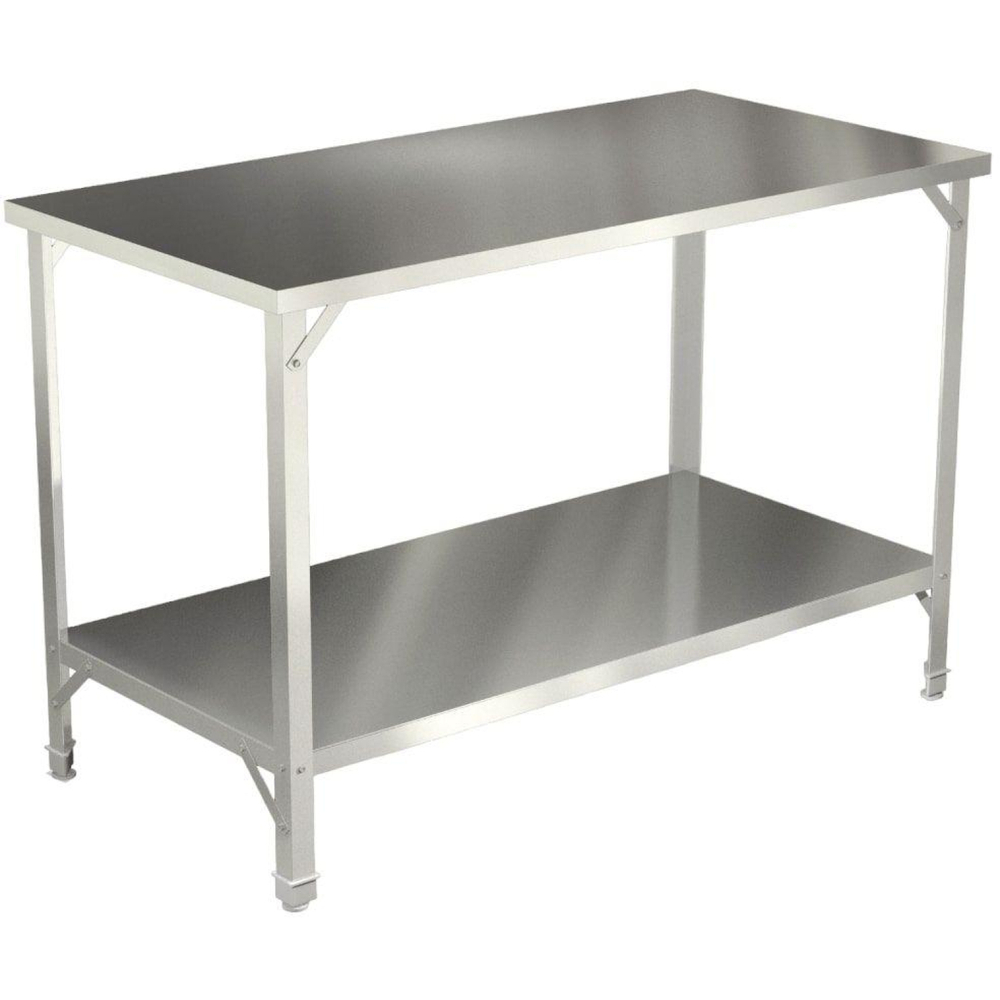 Стол производственный ТТ_СПСО-1207ц полк.сплошн,1200x700x850