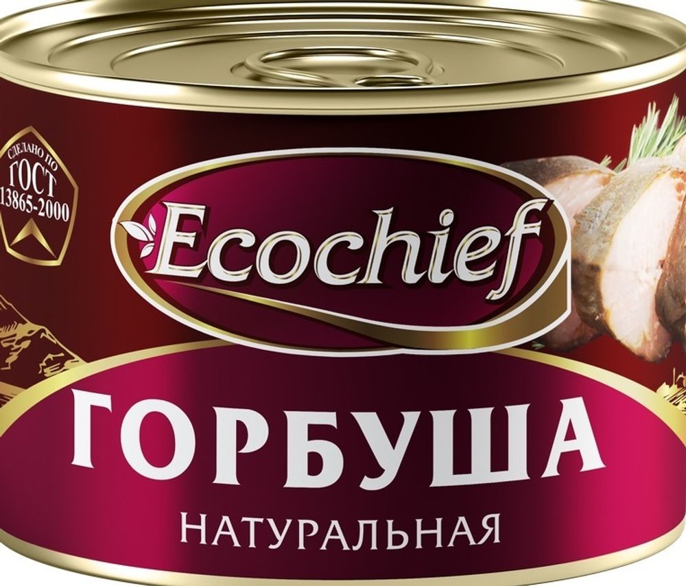 Горбуша Ecochief натуральная (куски) ключ 240 г