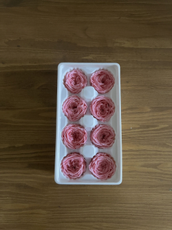 Роза пиновидная ярко-розовая d=4-5 см (упак 8 шт)