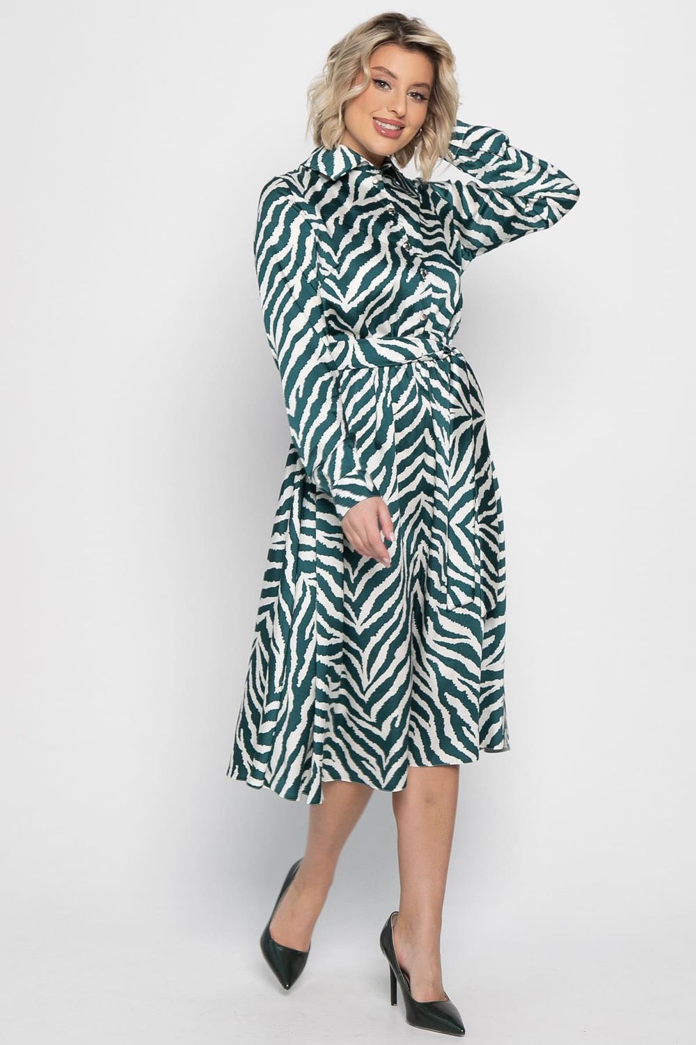 Платье Морена (бело-зеленое) П14969-45М LT Collection