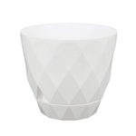 Горшок для цветов Laurel D220 мм, 4.5 л с поддоном (белый)