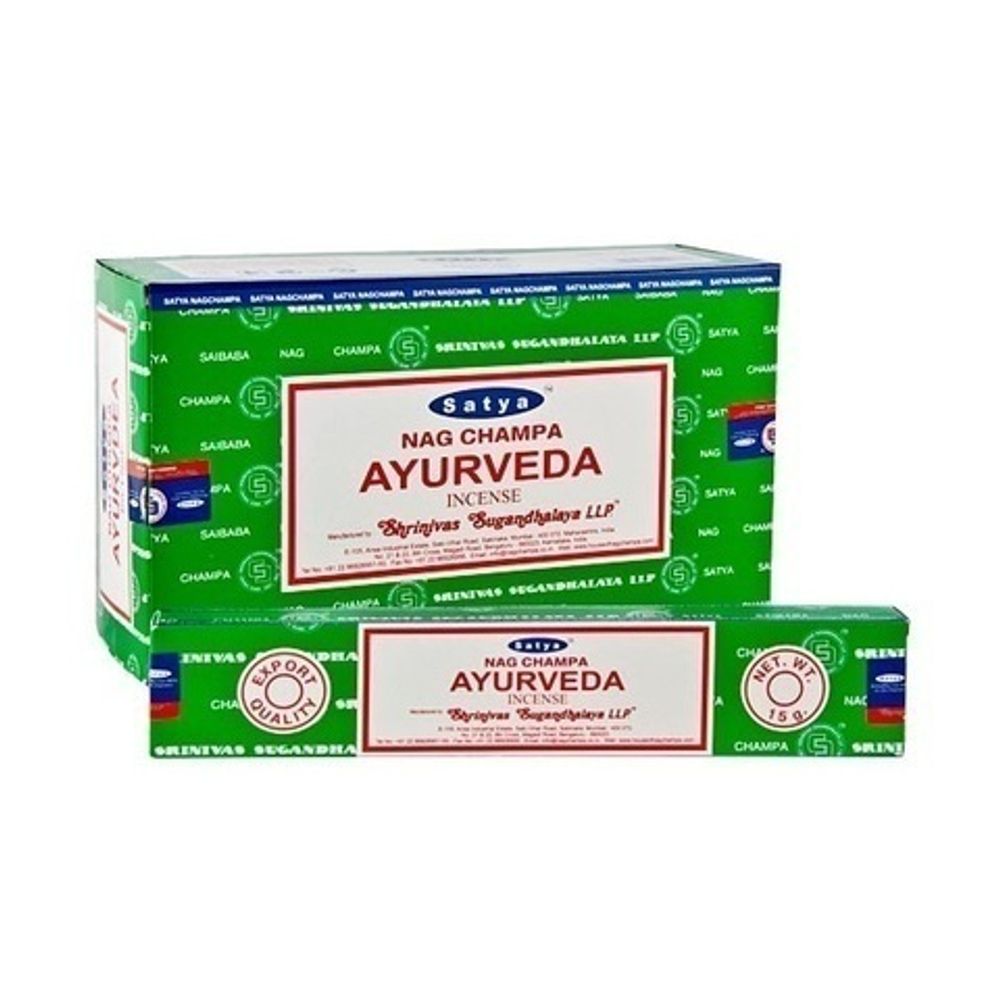 Satya Nag Champa Ayurveda Благовоние-масала Аюрведа, 15 г