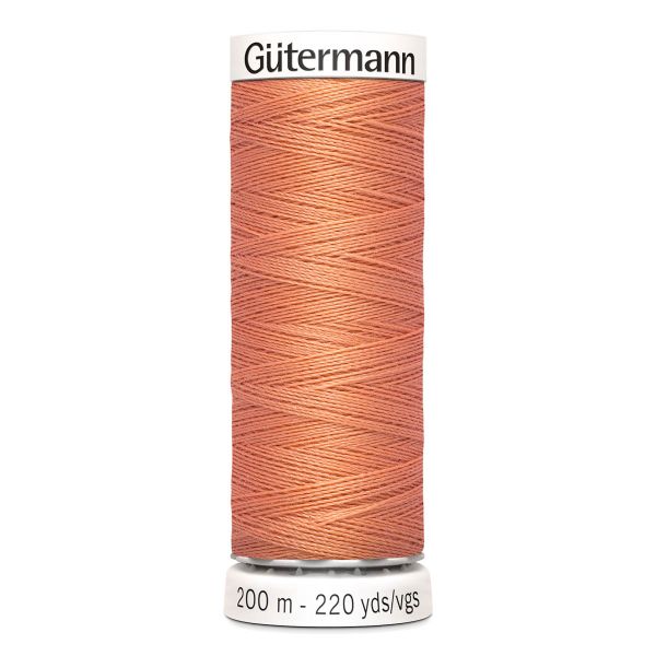 Нитки универсальные Gutermann Sew-all 100 (200 метров), 5 кат. | 587 яркий желто-розовый