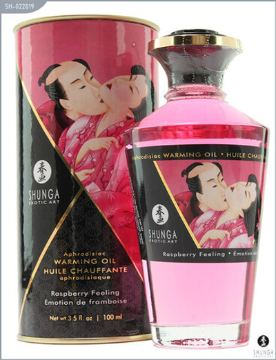 Возбуждающее разогревающее съедобное масло "Интимный поцелуй" (малина) 100 мл. (Цвет: прозрачный)