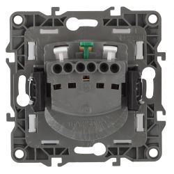 12-2103-03 ЭРА Розетка 2P+E Schuko со шторками с крышкой, 16A-250В, IP20, Эра12, алюминий