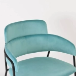 Стул Bradex Home Napoli светло-бирюзовый с чёрными ножками