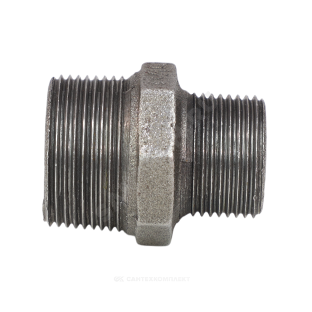 Ниппель переходной чугун Ду 32х20 (1 1/4"х3/4") НР Fittex PLUS