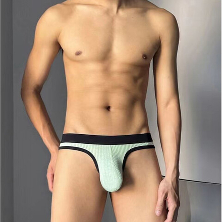 Мужские трусы брифы зеленые Romeo Rossi RR2081-19