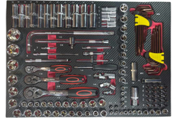 Набор ложементов GWA-255B с инструментом, 255 предметов, 4 ложемента, 550x390x30мм, Great Wolf