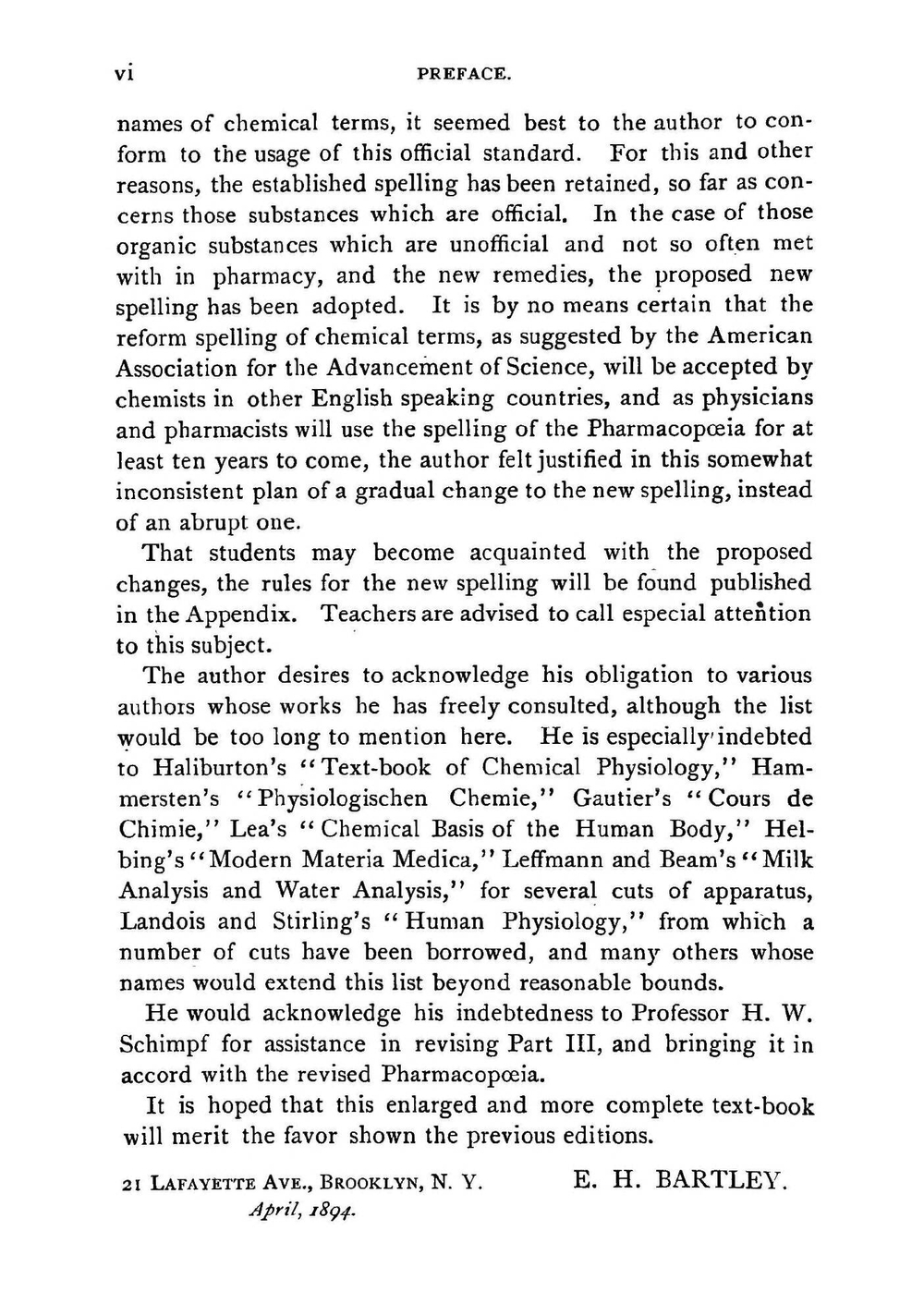Text-book of medical chemistry for medical and pharmaceutical students and practitioners | Elias Hudson Bartley
