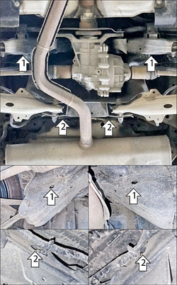 Защита Заднего Дифференциала. 2 мм, Сталь. для Ford Bronco Sport 2020-2024, Motodor.70710