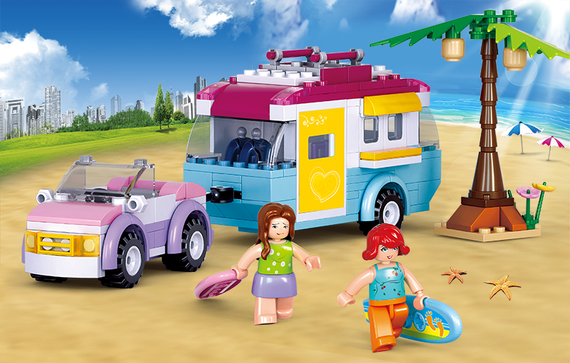 Konstruktor \ Конструктор Girl's Dream/Auto met Caravan