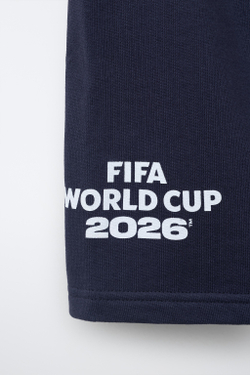 ZARA ШОРТЫ С ПРИНТОМ BRASIL FIFA WORLD CUP ™ 2026, МОРСКОЙ СИНИЙ
