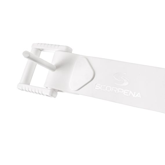 Ремень Scorpena F с пластиковой марсельской пряжкой белый