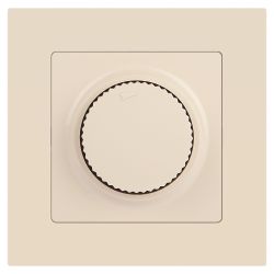 Светорегулятор Intro Accent 6-401-02 поворотный, 600Вт 230В, IP20, СУ, слоновая кость | Intro