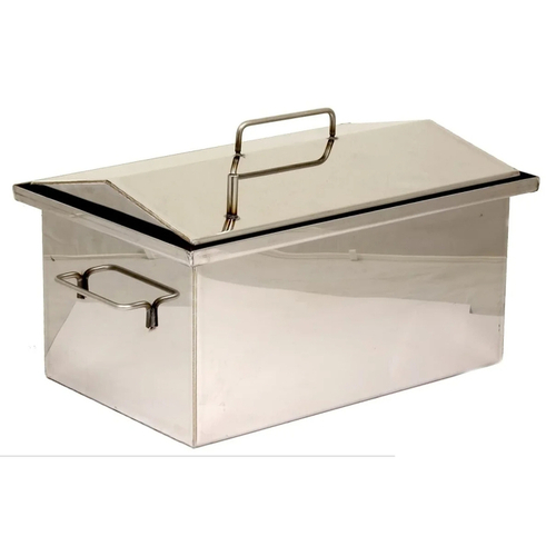 Коптильня нерж. сталь 1,5 мм. 450х250х250 с г-з, крышка домиком