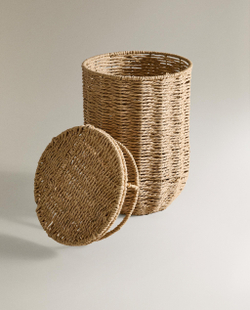 Zara Home Корзина из металла, цвет бежевый, 31 см