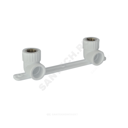 Планка PP-R монтажная белая Дн 25х1/2" Ру25 ВР под смеситель с водорозетками RTP (РосТурПласт) 10702