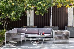 "Касабланка" модульная лаунж-зона из роупа (веревки), каркас из алюминия