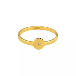 кольцо «луна» из желтого золота