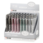 Карандаш автоматический, чернографитный, T&H, 4 цвета корпуса с серебристой насечкой, 60 шт