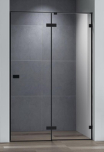 Душевая дверь Cezares BELLAGIO-B-12-100-C-NERO, 100х197, профиль черный, прозрачное стекло