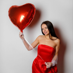 Шар Сердце красное 24 "