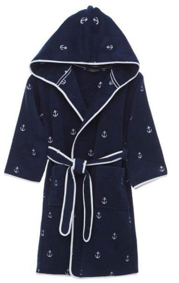 Халат детский махровый MARINE МАРИНЕ синий Soft Cotton Турция
