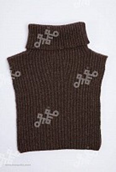 Воротник из 100% монгольской шерсти (Шоколадный)