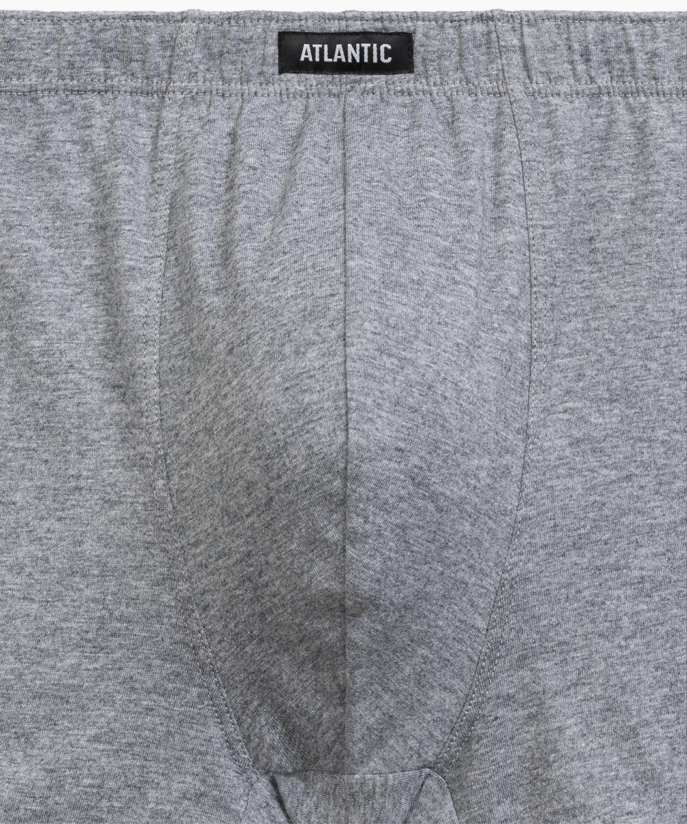 Мужские трусы шорты Atlantic, набор из 3 шт., хлопок, тёмно-синие + серый меланж + зеленые, 3MH-216