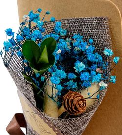 DF-91 Открытка с букетом из сухоцветов в подарочкой коробке «Для тебя» - Вариант A