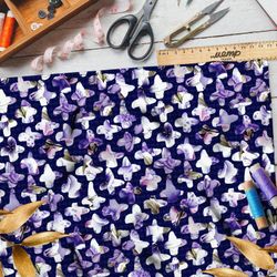 Ткань блэкаут завуалированная сирень на фиолетовом фоне