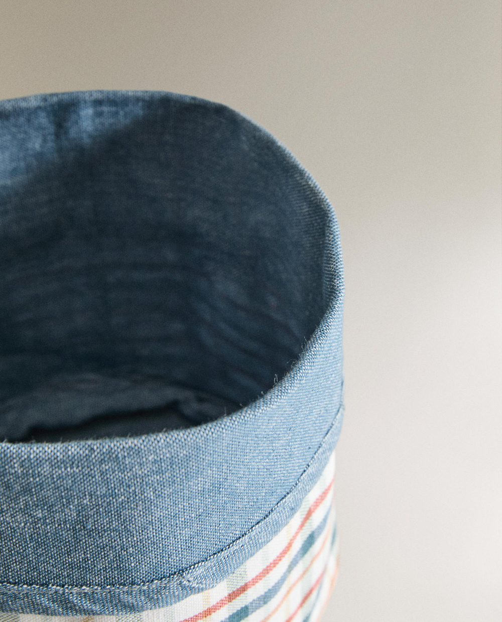 Корзина для хранения Zara Home, хлопок, синий, 9230/049